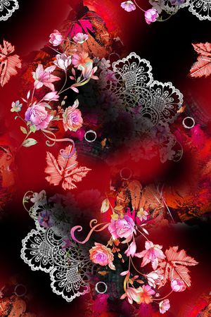 花卉印花花型图片