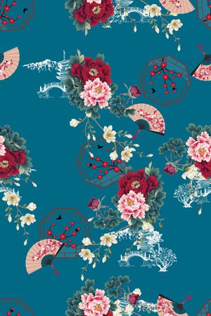花卉印花花型图片