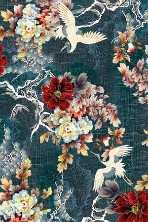 肌理印花花型图片