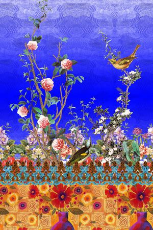花鸟印花花型图片