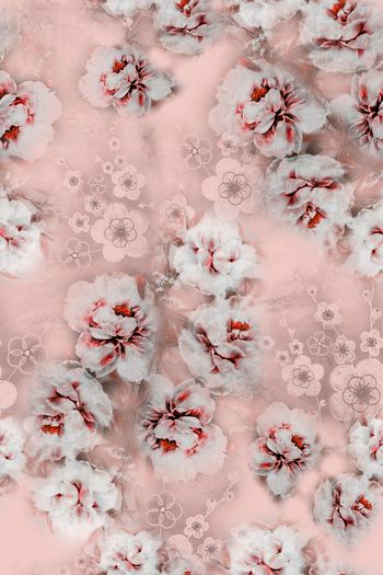 旗袍印花花型图片