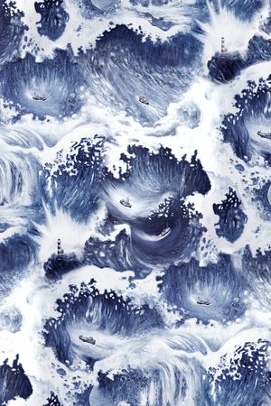 海浪印花花型图片
