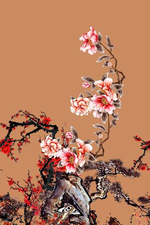 花卉印花花型图片