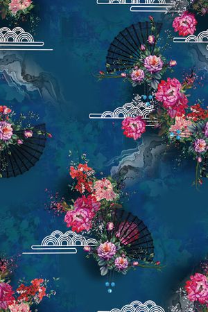 祥云印花花型图片