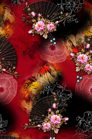 花卉印花花型图片