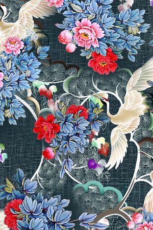 花卉印花花型图片