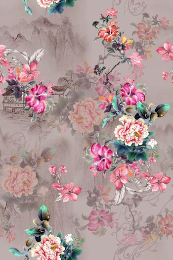 香云纱印花花型图片
