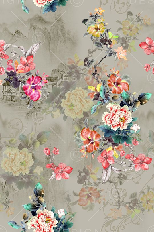 香云纱印花花型图片