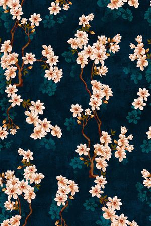 玉兰花印花花型图片