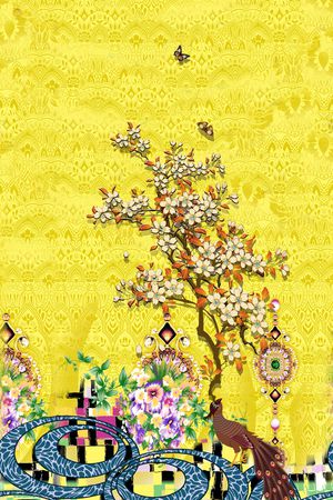 花卉印花花型图片