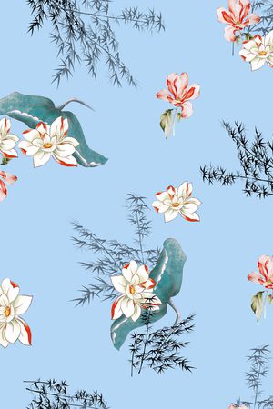 连衣裙印花花型图片