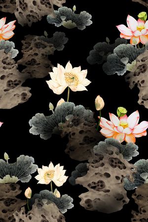 花卉印花花型图片