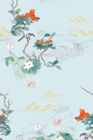 祥云印花花型图片