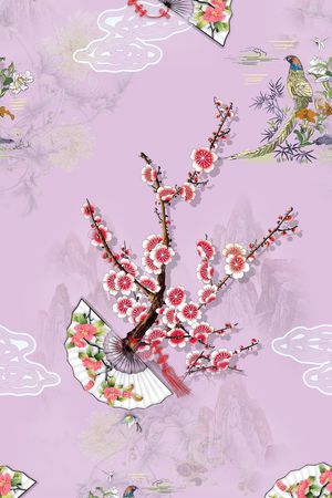 祥云印花花型图片