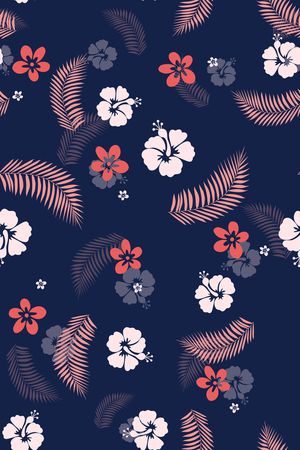 绿植树叶印花花型图片