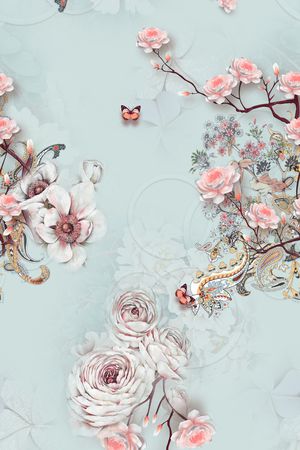 花卉印花花型图片