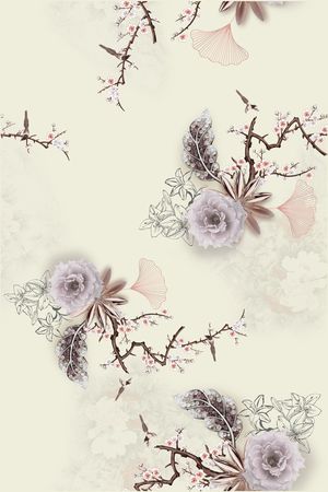 花卉印花花型图片