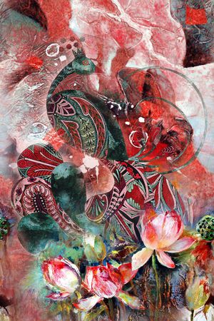 几何印花花型图片