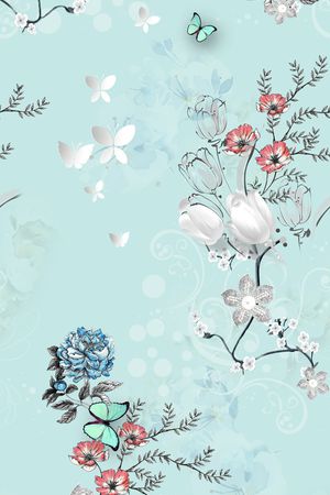 花卉印花花型图片