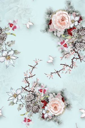 花卉印花花型图片