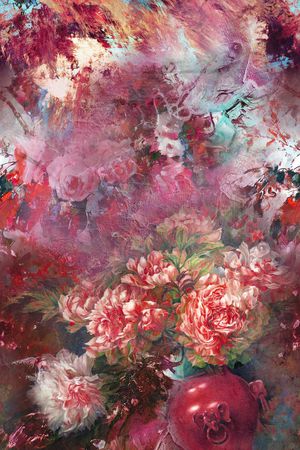 油画花型印花花型图片