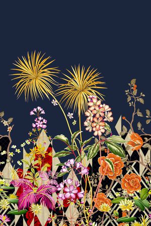 定位花印花花型图片