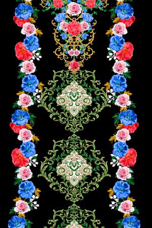 鲜花印花花型图片