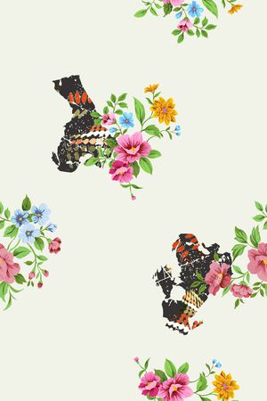 数码花型印花花型图片