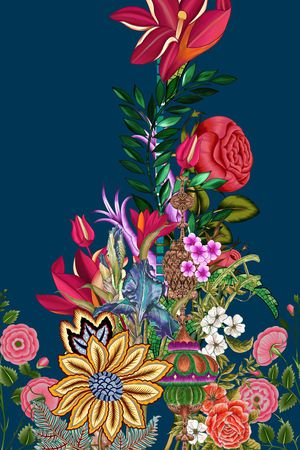 定位花印花花型图片