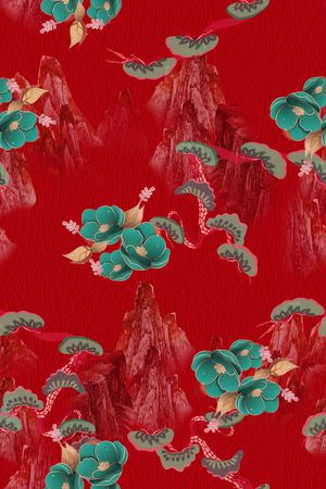 数码花型印花花型图片