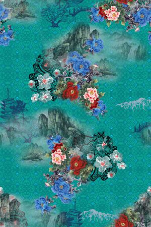 数码花型印花花型图片