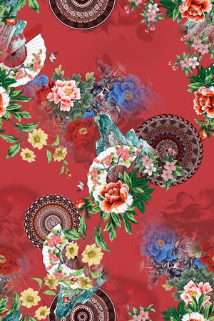花卉印花花型图片