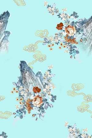 花卉印花花型图片