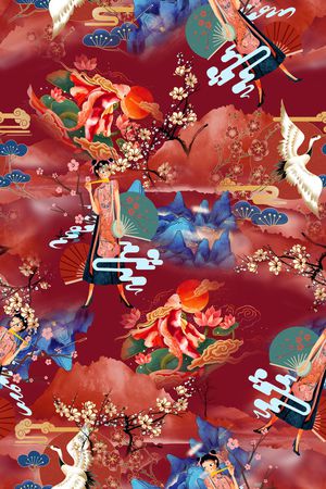 花卉印花花型图片