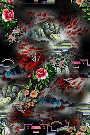 花卉印花花型图片