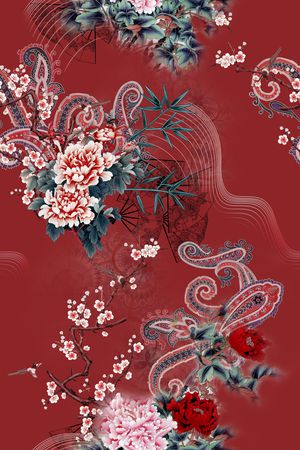 花卉印花花型图片
