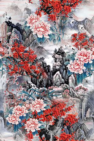 中国风印花花型图片