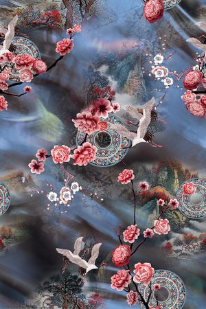 花卉印花花型图片