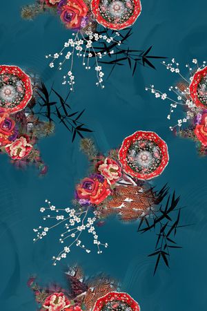 花卉印花花型图片