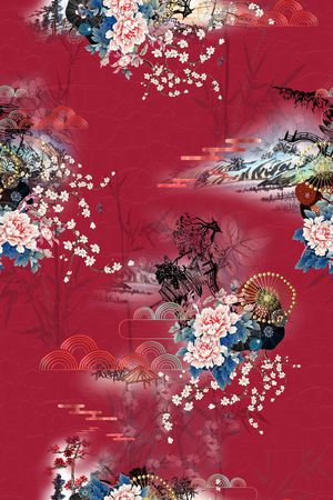 花卉印花花型图片