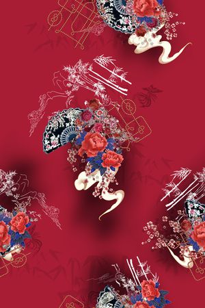 花卉印花花型图片