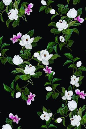 茶花印花花型图片