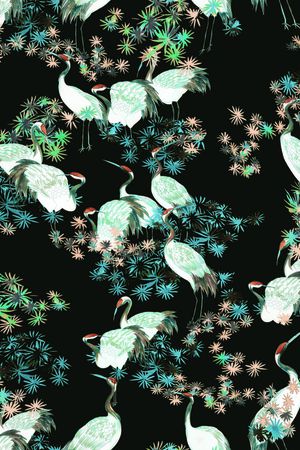 抽象花卉印花花型图片