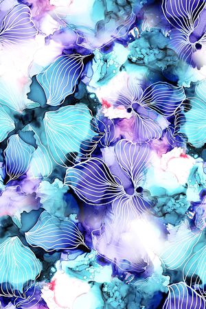 肌理印花花型图片