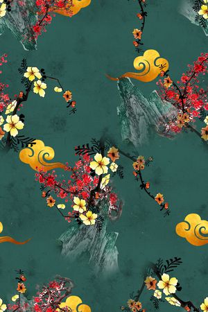 数码花型印花花型图片