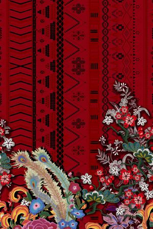 几何印花花型图片