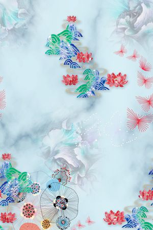 数码花型印花花型图片