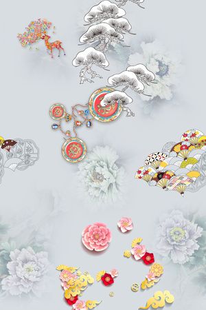 简约印花花型图片