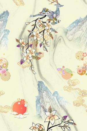 简约印花花型图片