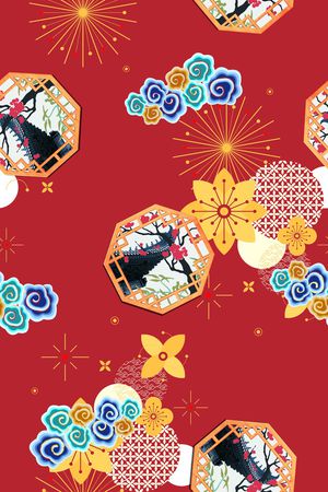 简约印花花型图片